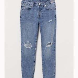NWT H&M &Denim Boyfriend Low Jeans distressed size 6